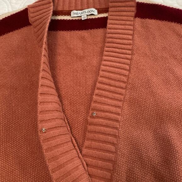 HEARTLOOM Large V Neck Pullover Preppy Kinitted Sweater - Picture 4 of 8